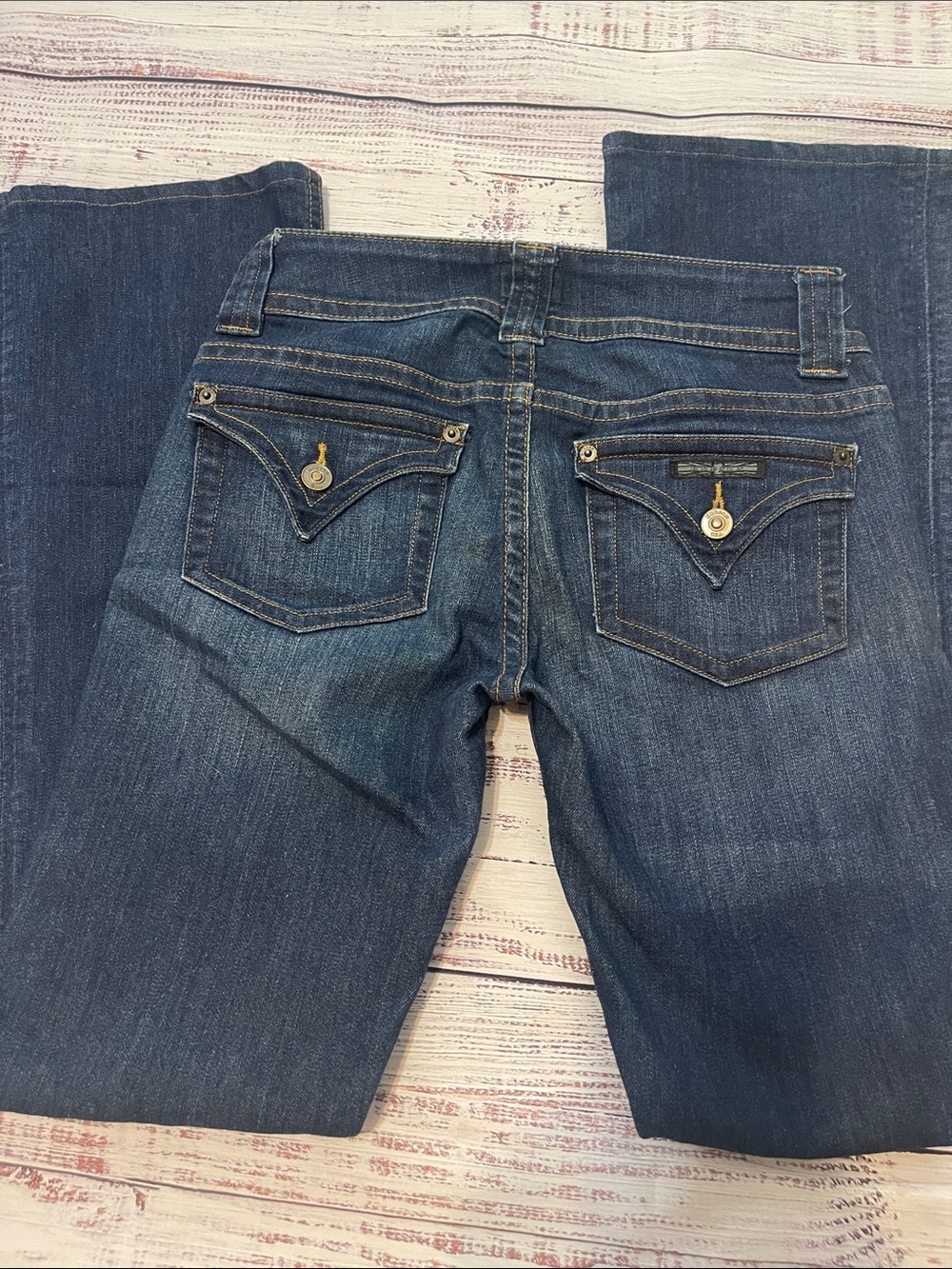 Hudson Signature Midrise Bootcut Dark Blue Jeans